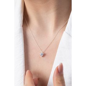 Elika Silver 925 Ayar Gümüş Zirkon Taşlı Zarif Kalp Model Kolye