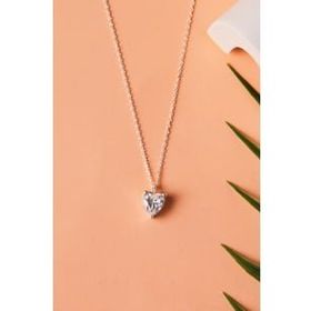 Elika Silver 925 Ayar Gümüş Zirkon Taşlı Zarif Kalp Model Kolye