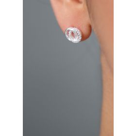 Elika Silver 925 Ayar İç İçe Halka Model Kadın Gümüş Küpe
