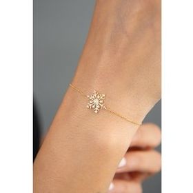 Elika Silver 925 Ayar Kar Tanesi Model Kadın Gümüş Bileklik