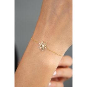 Elika Silver 925 Ayar Kar Tanesi Model Kadın Gümüş Bileklik