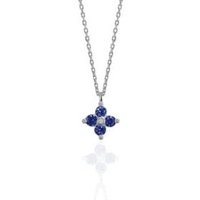 Elika Silver 925 Ayar Lacivert Taşlı Minimal Model Kadın Gümüş Kolye