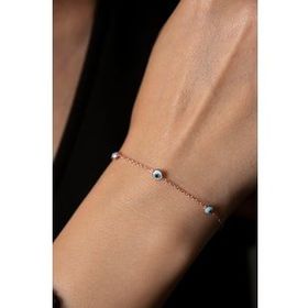 Elika Silver 925 Ayar Nazar Model Kadın Gümüş Bileklik
