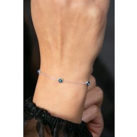 Elika Silver 925 Ayar Nazarlı Kadın Gümüş Bileklik