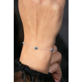 Elika Silver 925 Ayar Nazarlı Kadın Gümüş Bileklik
