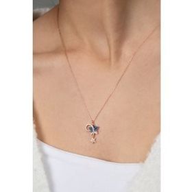 Elika Silver 925 Ayar Renk Akışlı Kayan Yıldız Model Kadın Gümüş Kolye