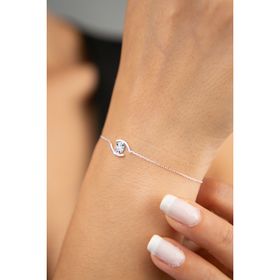 Elika Silver 925 Ayar Renkli Taş Detaylı Kadın Gümüş Bileklik