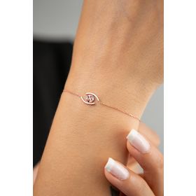 Elika Silver 925 Ayar Renkli Taş Detaylı Kadın Gümüş Bileklik