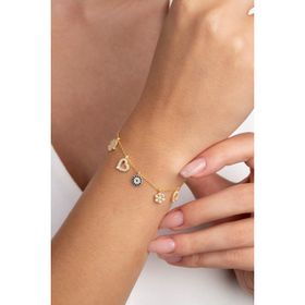 Elika Silver 925 Ayar Şans Model Kadın Gümüş Bileklik
