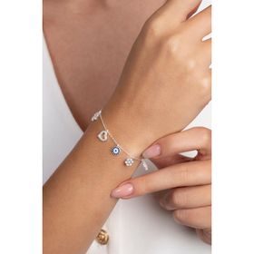 Elika Silver 925 Ayar Şans Model Kadın Gümüş Bileklik