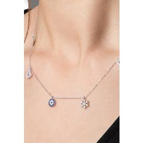 Elika Silver 925 Ayar Şans Model Kadın Gümüş Kolye