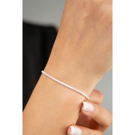 Elika Silver 925 Ayar Su Yolu Model Kadın Gümüş Bileklik