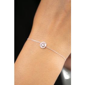 Elika Silver 925 Ayar Taş Detaylı Kadın Gümüş Bileklik