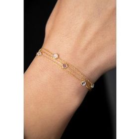 Elika Silver 925 Ayar Taşlı Kadın Gümüş Bileklik