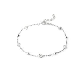 Elika Silver 925 Ayar Taşlı Top Detaylı Kadın Gümüş Bileklik