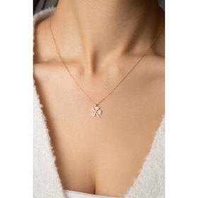 Elika Silver 925 Ayar Taşlı Yonca Model Kadın Gümüş Kolye