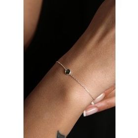 Elika Silver 925 Ayar Tek Taş Model Kadın Gümüş Bileklik