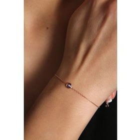Elika Silver 925 Ayar Tek Taş Model Kadın Gümüş Bileklik