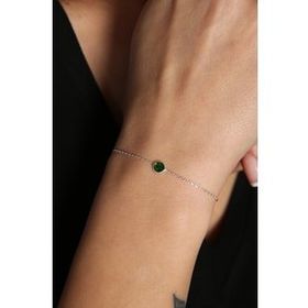 Elika Silver 925 Ayar Tek Taş Model Kadın Gümüş Bileklik