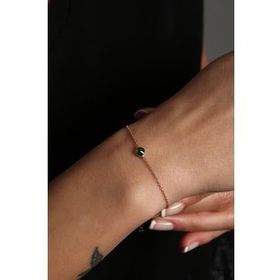 Elika Silver 925 Ayar Tek Taş Model Kadın Gümüş Bileklik
