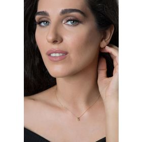 Elika Silver 925 Ayar Üç Boyutlu S Harfi Kadın Gümüş Kolye