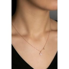 Elika Silver 925 Ayar Yıldız Detaylı Kelebek Model Kadın Gümüş Kolye