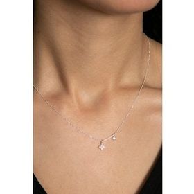 Elika Silver 925 Ayar Yıldız Detaylı Minimal Model Kadın Gümüş Kolye