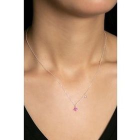 Elika Silver 925 Ayar Yıldız Detaylı Minimal Model Kadın Gümüş Kolye