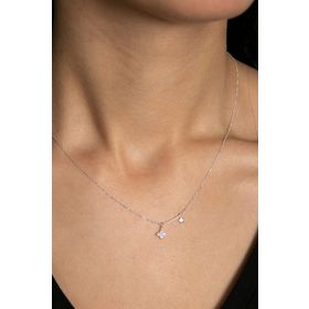 Elika Silver 925 Ayar Yıldız Detaylı Minimal Model Kadın Gümüş Kolye