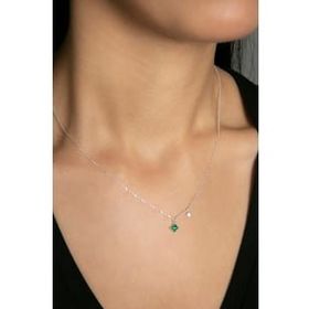 Elika Silver 925 Ayar Yıldız Detaylı Minimal Model Kadın Gümüş Kolye