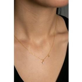 Elika Silver 925 Ayar Yıldız Detaylı Minimal Model Kadın Gümüş Kolye