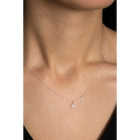 Elika Silver 925 Ayar Yıldız Detaylı Minimal Model Kadın Gümüş Kolye