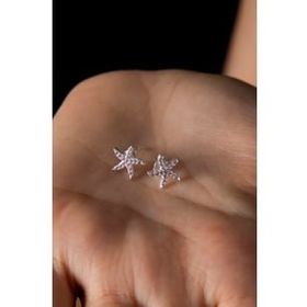 Elika Silver 925 Ayar Yıldız Model Kadın Gümüş Küpe