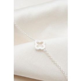 Elika Silver 925 Ayar Yonca Model Kadın Gümüş Bileklik