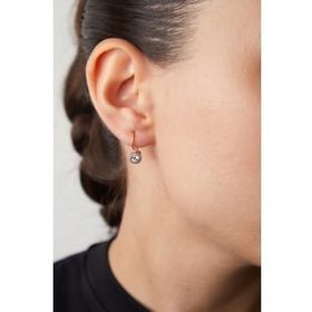 Elika Silver 925 Ayar Zirkon Taşlı Tek Taş Model Kadın Gümüş Küpe