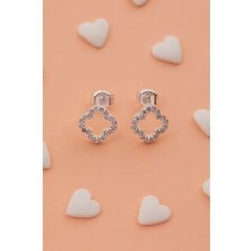 Elika Silver Çiçek Model 925 Ayar Gümüş Çocuk Küpesi