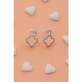 Elika Silver Çiçek Model 925 Ayar Gümüş Çocuk Küpesi