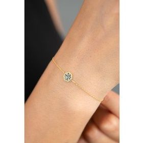Elika Silver Güneş Model 925 Ayar Kadın Gümüş Bileklik