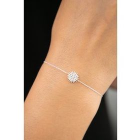 Elika Silver Güneş Model 925 Ayar Kadın Gümüş Bileklik