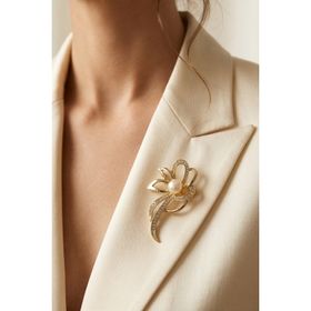 Elika Silver İnci Detaylı Çiçek Model Tasarım Broş