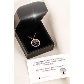 Elika Silver Işıklı Kutuda Yaşam Ağacı Model 925 Ayar Gümüş Bahar Kolye