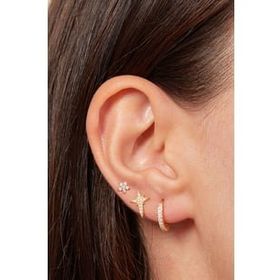 Elika Silver Kadın 925 Ayar Gümüş Üçlü Küpe Set