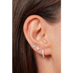 Elika Silver Kadın 925 Ayar Gümüş Üçlü Küpe Set