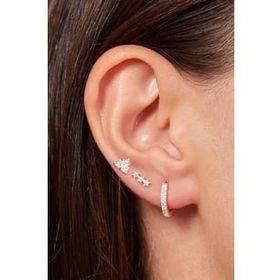 Elika Silver Kadın 925 Ayar Gümüş Üçlü Küpe Set
