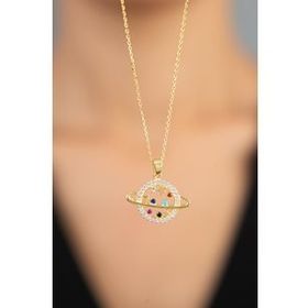 Elika Silver Kadın Gezegen Model 925 Ayar Gümüş Kolye