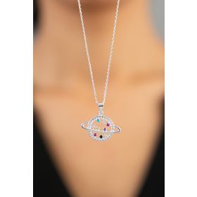 Elika Silver Kadın Gezegen Model 925 Ayar Gümüş Kolye