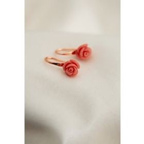 Elika Silver Kadın Gül Model Küpe
