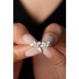 Elika Silver Kadın Kelebek Model 925 Ayar Gümüş Küpe