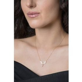 Elika Silver Kadın Melek Model 925 Ayar Gümüş Altın Kolye