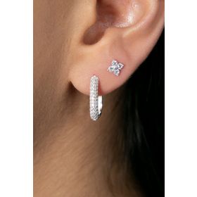 Elika Silver Kadın Minimal 925 Ayar Gümüş Küpe Set